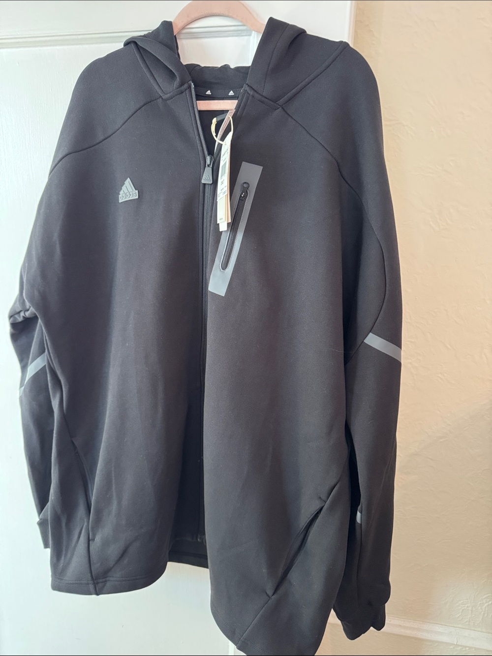 Adidas Men’s 2XLT Slim Fit Game Day Ready Zip Hoodie